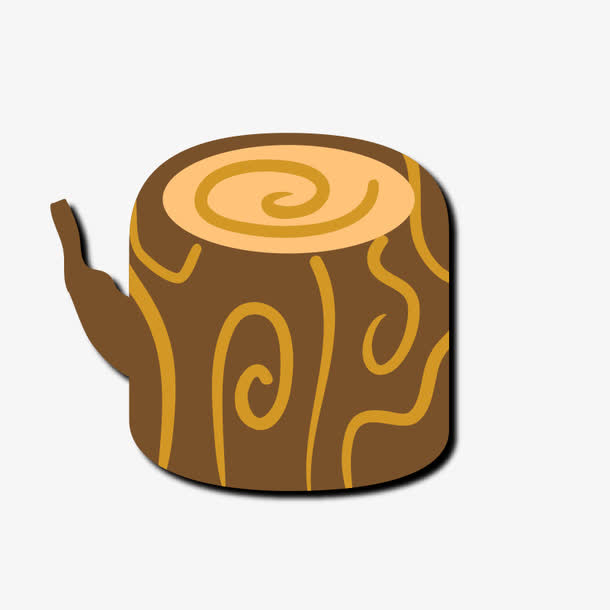 卡通手绘树桩矢量素材