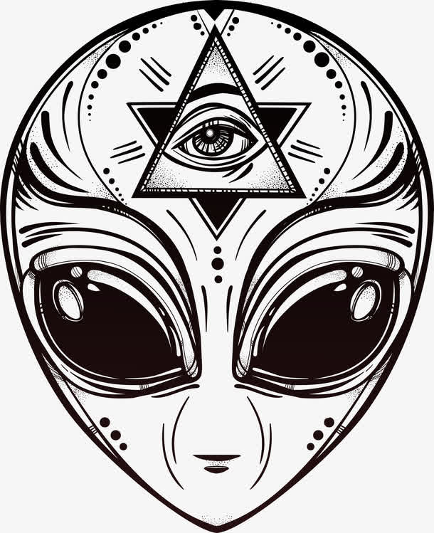 手绘外星人素材免费下载_觅元素