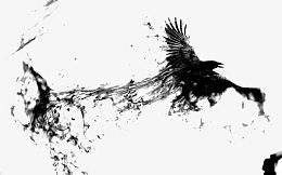 雄鹰水墨画