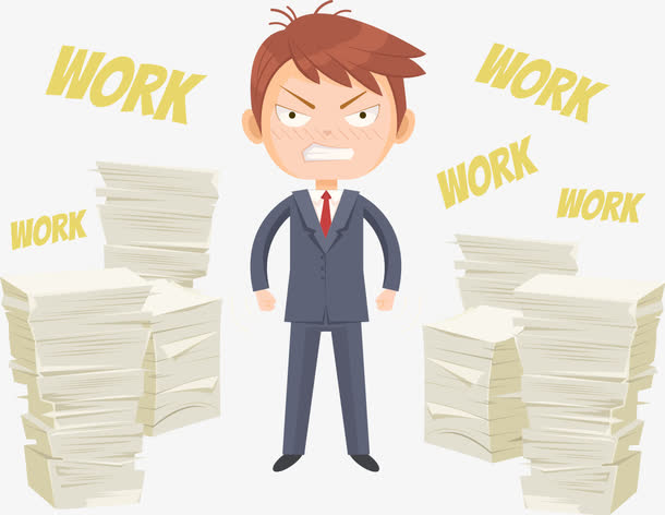 工作矢量人物堆积如山