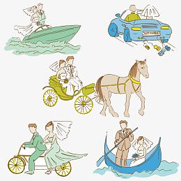 漂亮的婚礼用品插画合集