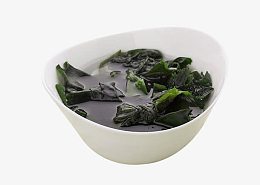 白碗里的海带结图片素材