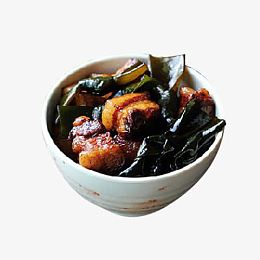 海带结红烧肉图片素材
