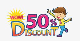 50%discount标签