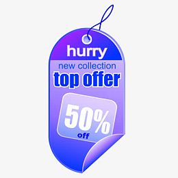 50%促销标签