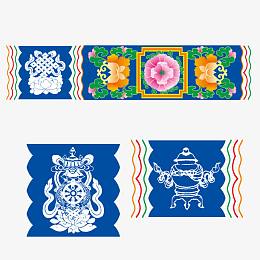 藏族花纹元素矢量