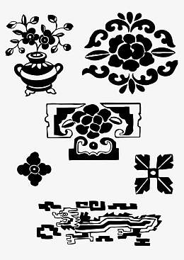 印花矢量藏族花纹
