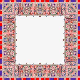 彩色华丽藏式花边