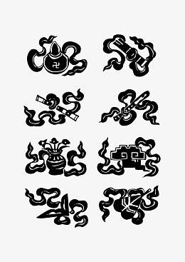 吉祥矢量藏族花纹