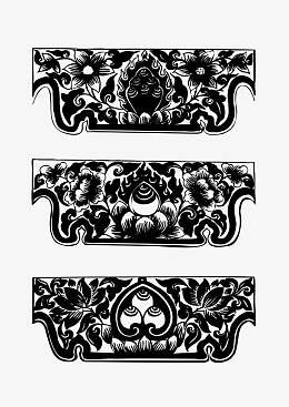 矢量藏族花纹