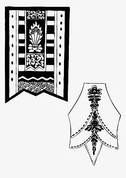 经幡矢量藏族花纹