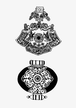 精致藏族花纹矢量