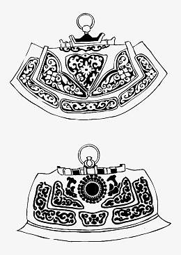藏族雕花样式矢量