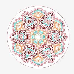 藏族粉色系民族风纹样