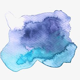 蓝色系水粉笔触