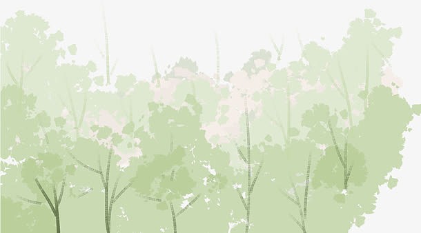 手绘树林装饰图案