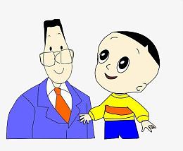 紫色打小头爸爸和大头儿子