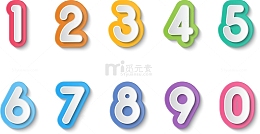 矢量手绘数字