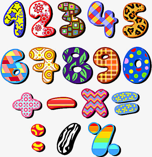 卡通数字艺术字
