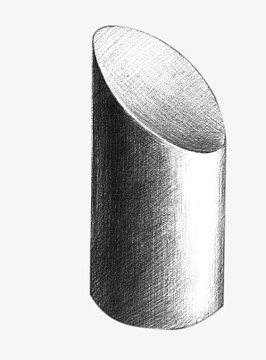 圆柱几何石膏图形