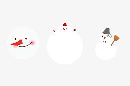 手绘圣诞节雪人