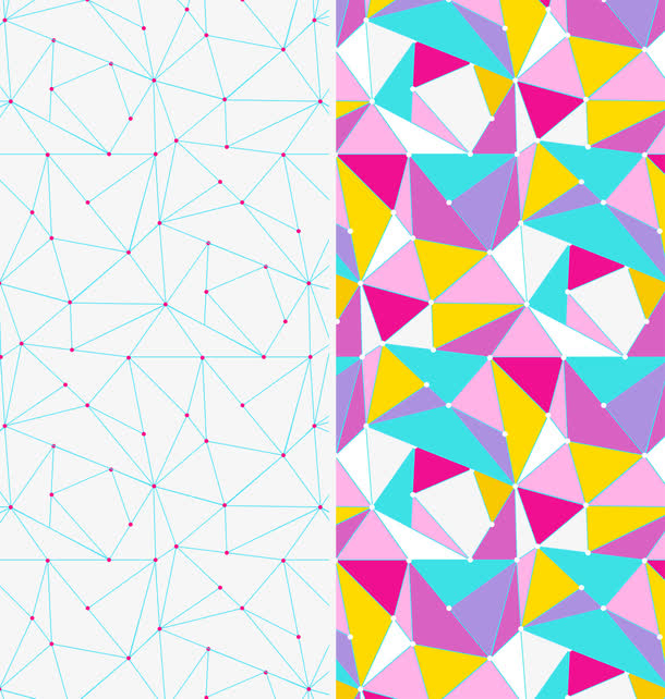 彩色立体几何装饰矢量图