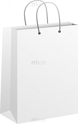 白色手提购物纸袋