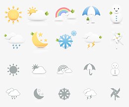 天气矢量图标