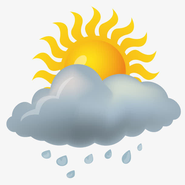 阵雨天气图标素材