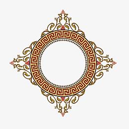 民族简约古典藏式边框