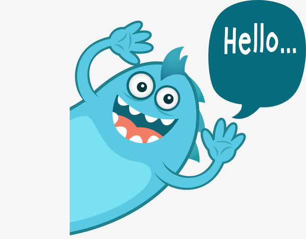 蓝色可爱小怪兽