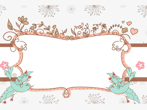 卡通边框装饰矢量图