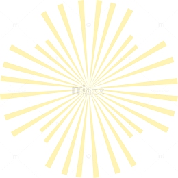 黄色放射光芒