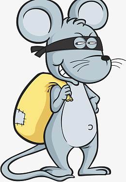 老鼠小偷卡通形象