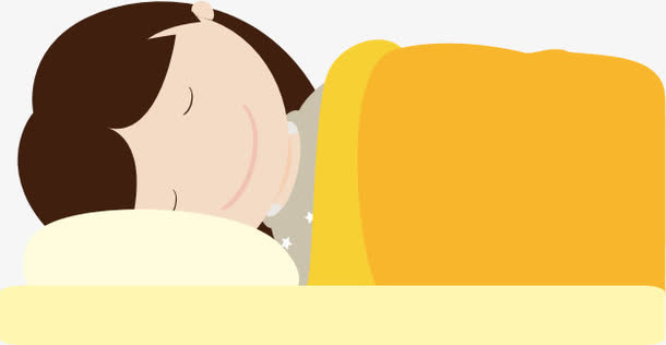 卡通睡觉的女孩