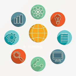 矢量圆的背景与学习的元素