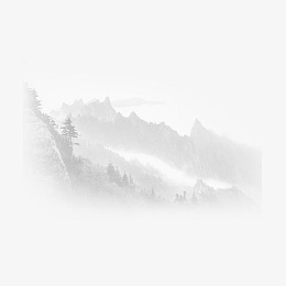 水墨风高山清水