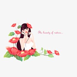 手绘图案时尚女性