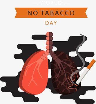 被香烟污染的肺部