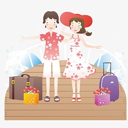 站在甲板上的情侣