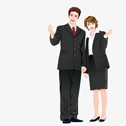 穿正装的商务人员