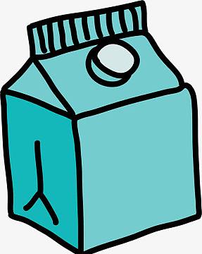 卡通牛奶