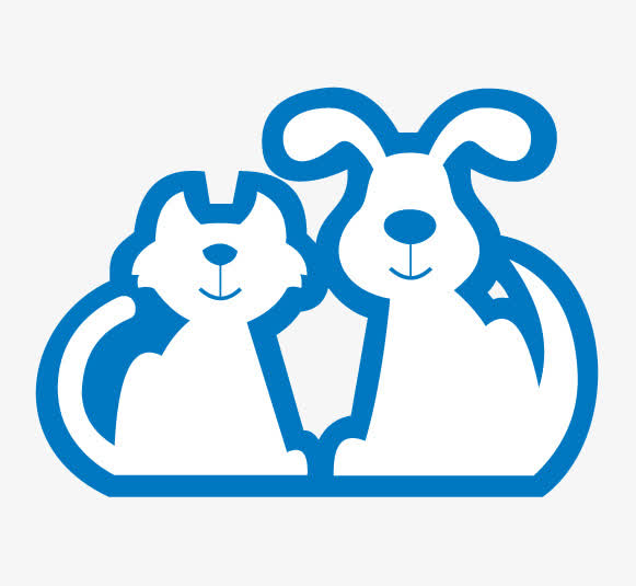 狗和猫图标蓝色