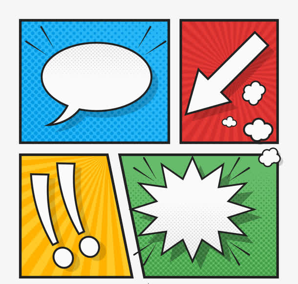 漫画素材对话框素材免费下载_觅元素