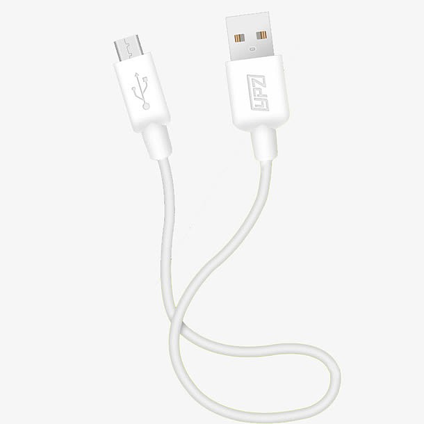 白色短USB线