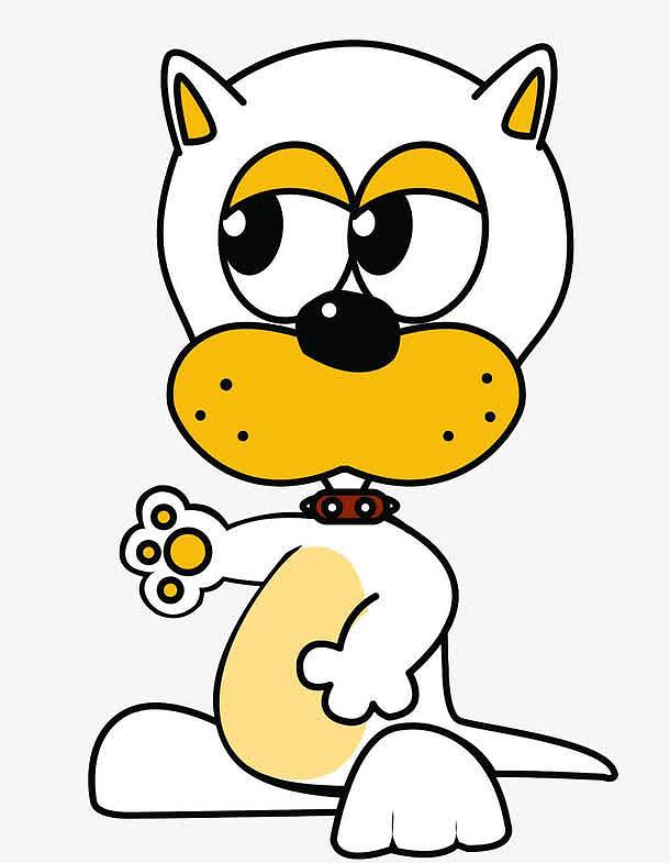 黄色的狗狗卡通画