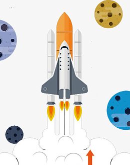 科技航天插画