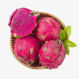 木篮子里的红心火龙果