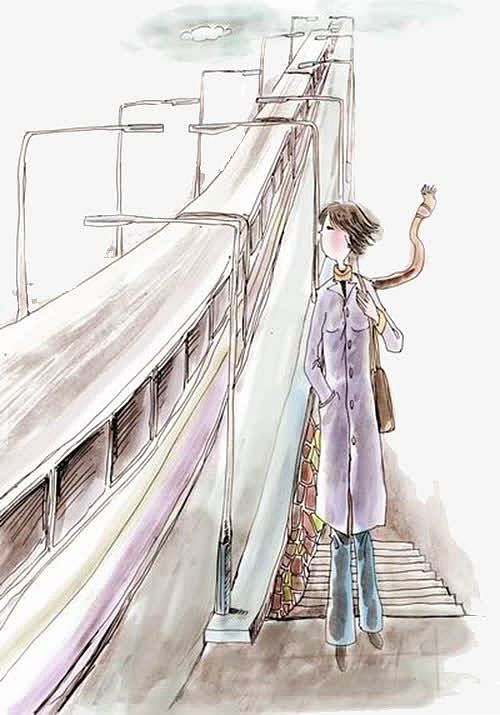 送别列车卡通图