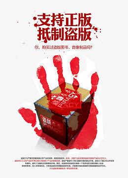 支持正版  盗版  版权
